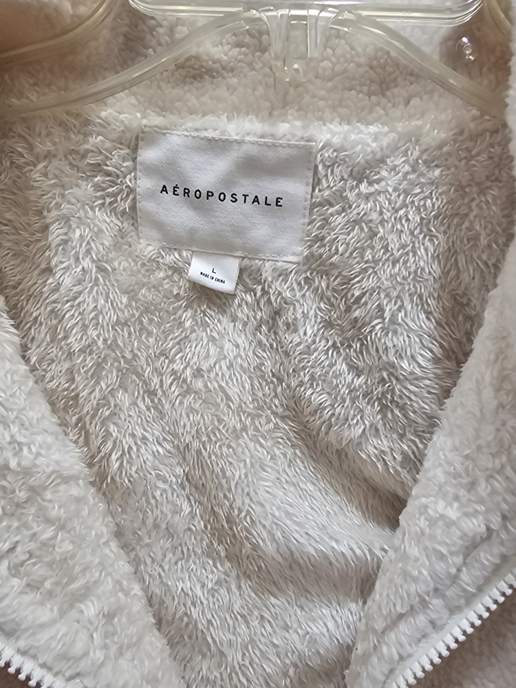 Aeropostale White Sherpa Jacket - Size L - photo 2