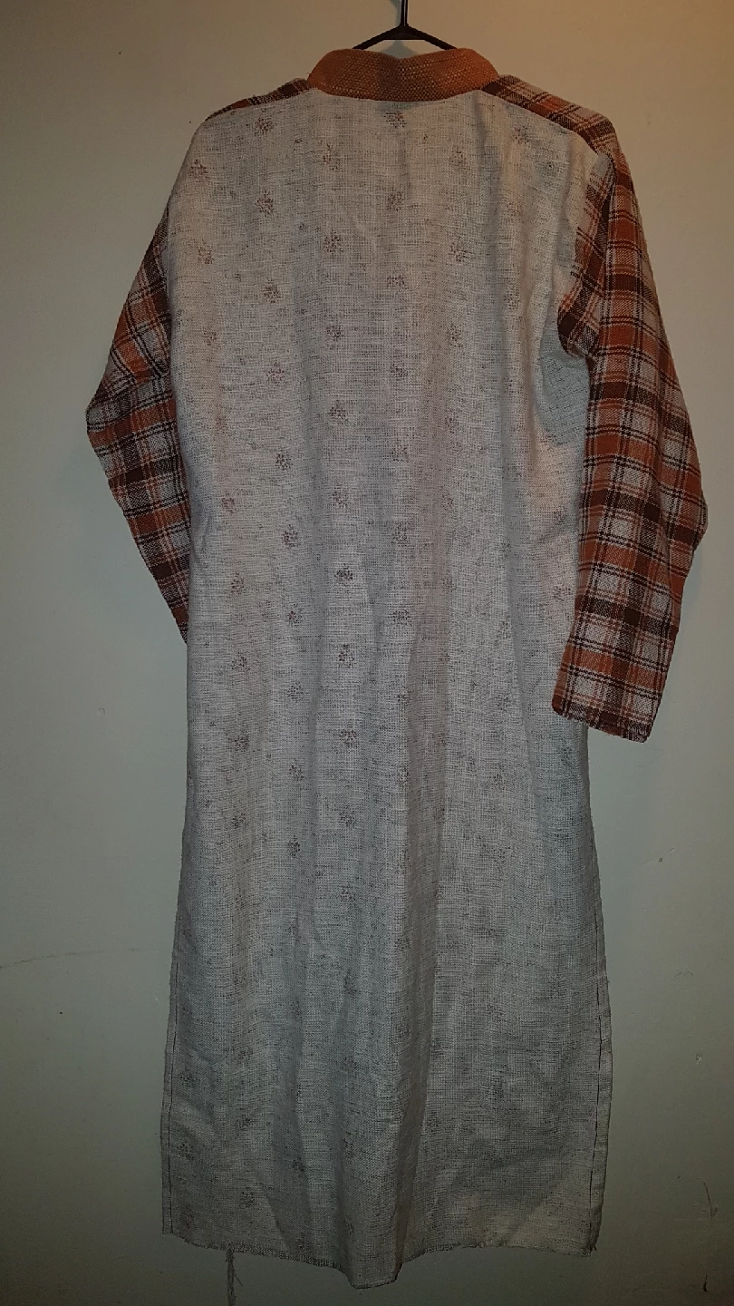 Orange Plaid Kurta - photo 3
