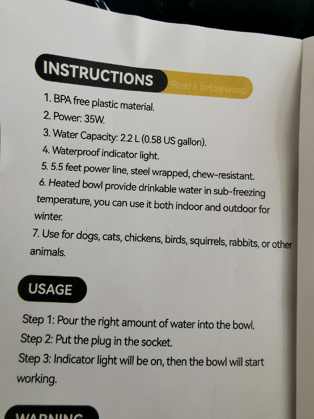 Heated Pet Bowl - Keep Water From Freezing! - photo 3