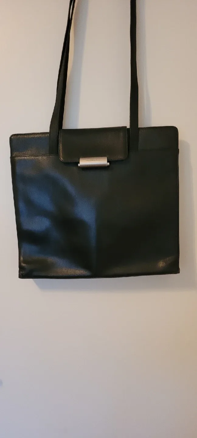 Mandarina Duck Black Leather Tote Bag thumbnail