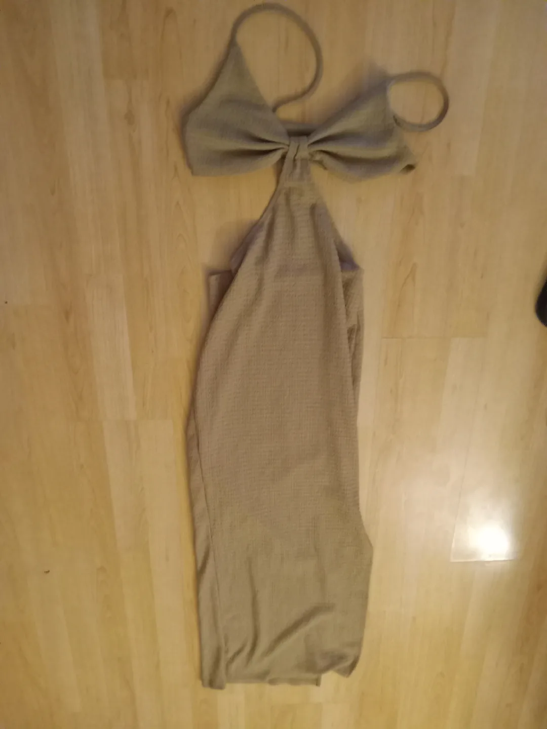 Beige Halter dress thumbnail