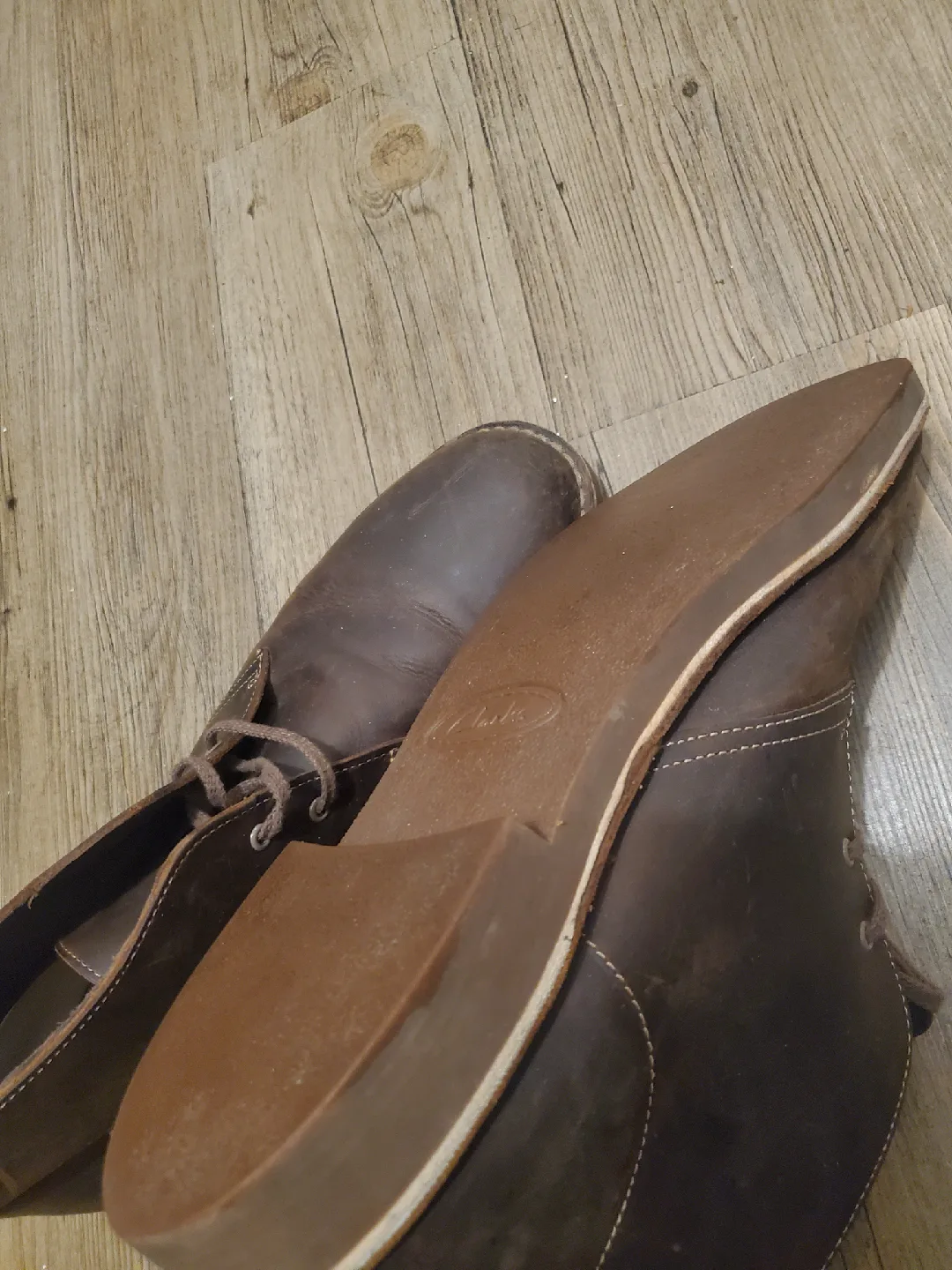 Clarks Desert chukka Boots, Brown Leather -size 13