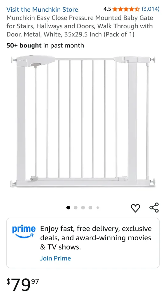 Munchkin Easy Close Gate - 33"-35" - White image indicator(5)