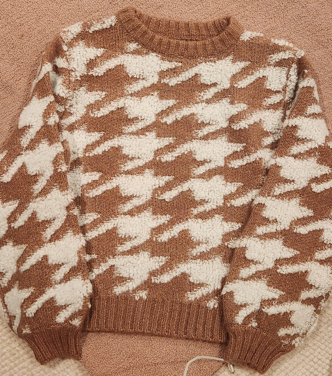 Line and Dot Houndstooth Sweater