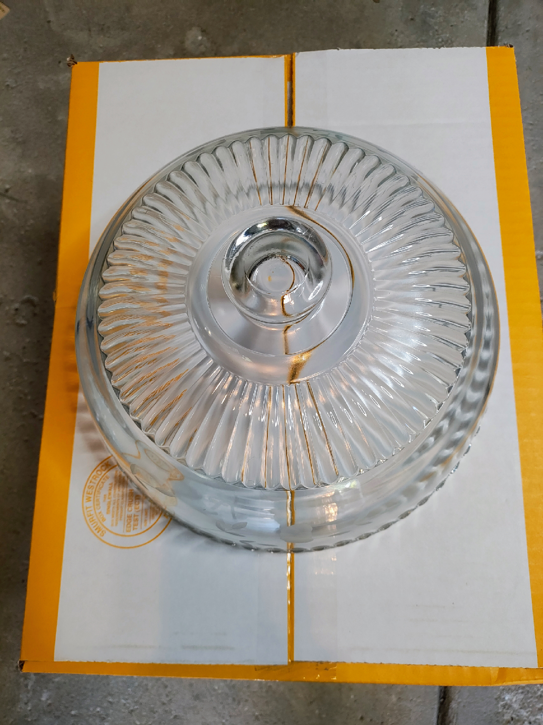Princess House Heritage Clear Crystal Pastry/Cake/Pie  Dome Lid - photo 2