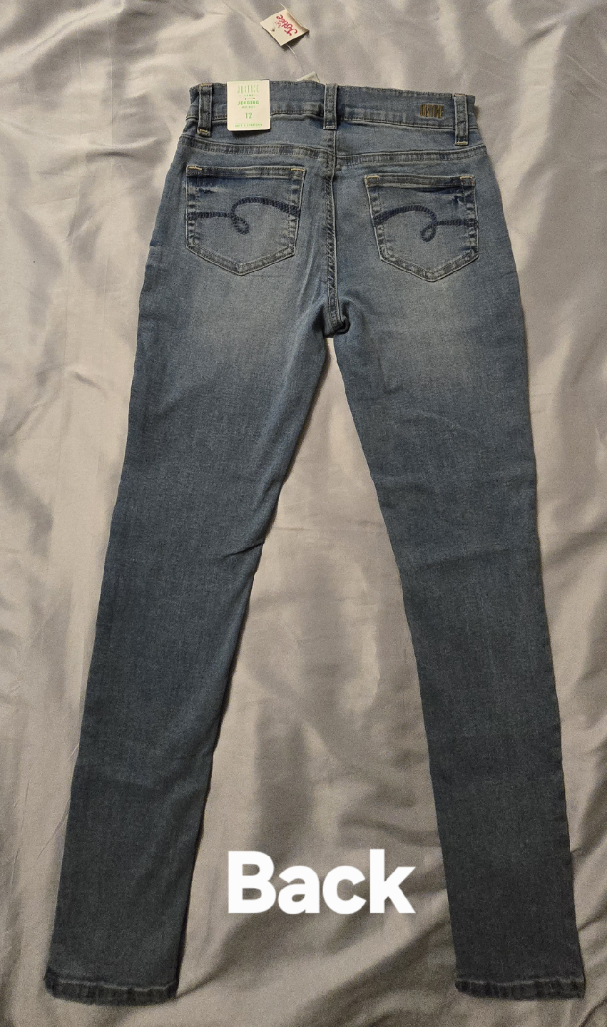 NEW! Girls Justice Jeans with Side Jewels! - Size 12 Youth - photo 5