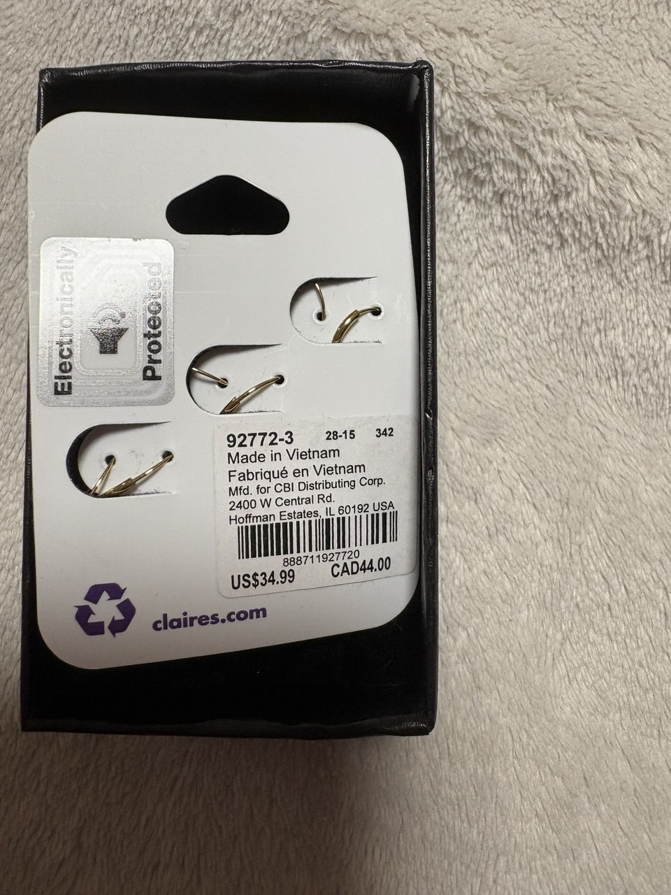 Claire's Gold Plated Hoop Earrings - New - photo 2