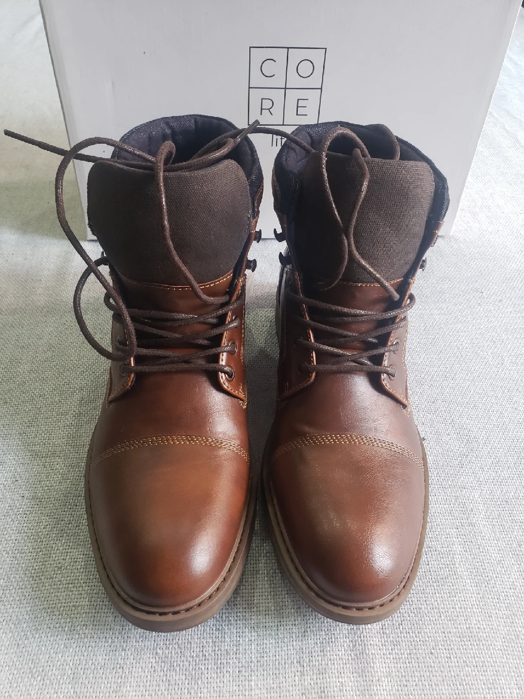 Brand New Core Life Brown Leather Boots Size 9