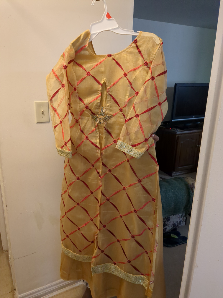 Gold & Red long dress