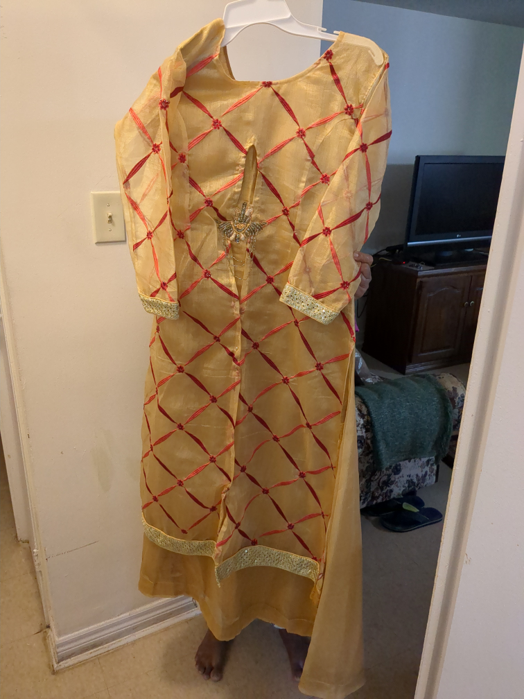 Gold & Red long dress - photo 2