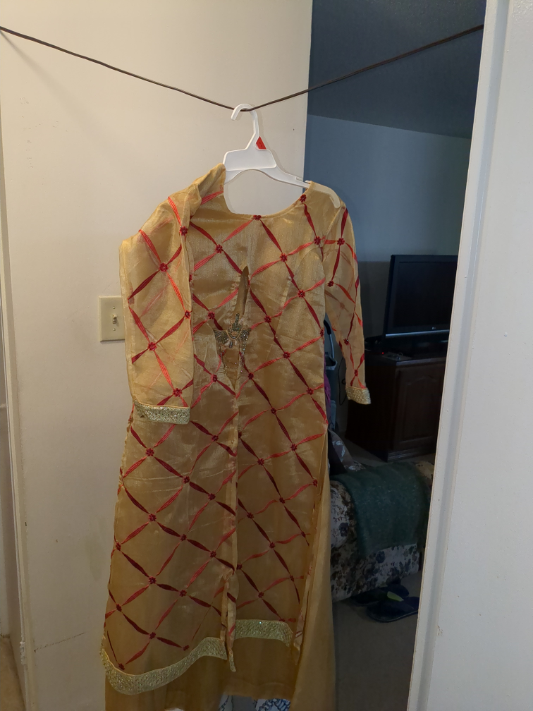 Gold & Red long dress - photo 3