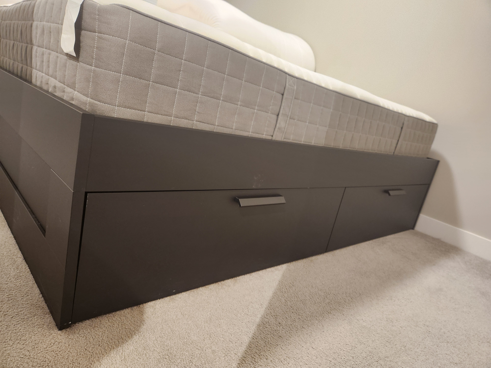 King Size Bed Frame with Storage IKEA Brimnes - photo 2