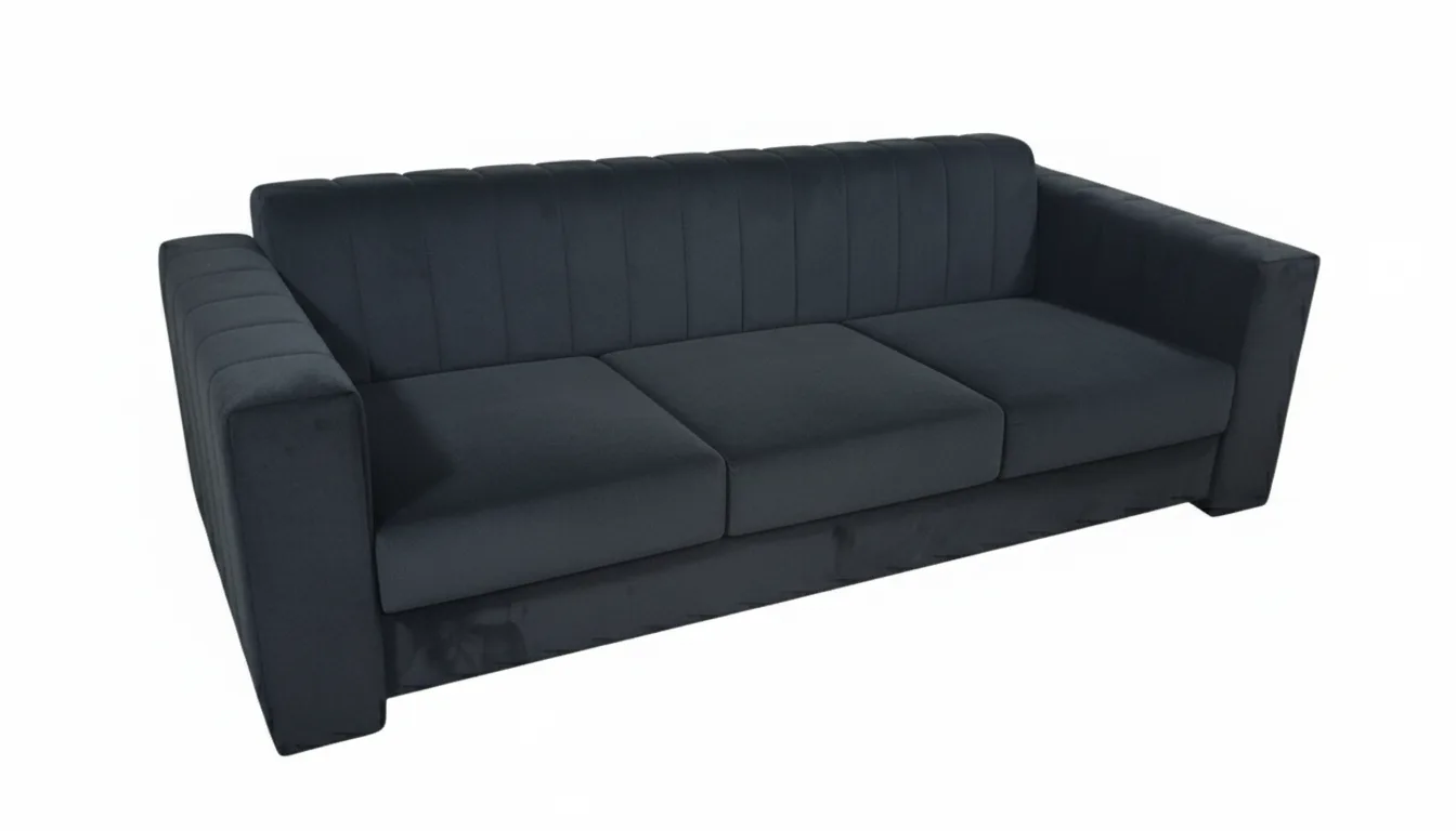 Black Velvet Sofa - New thumbnail