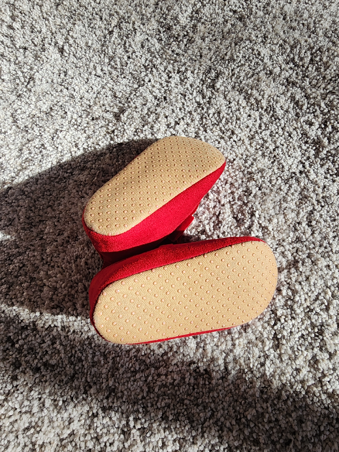 Never Worn - Old Navy Red Velvet Baby Shoes (18-24M) - photo 3