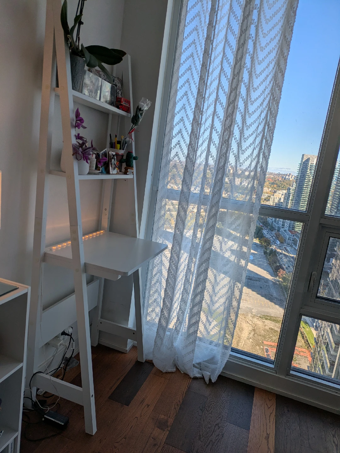 White Ladder Desk with Shelves - photo 2