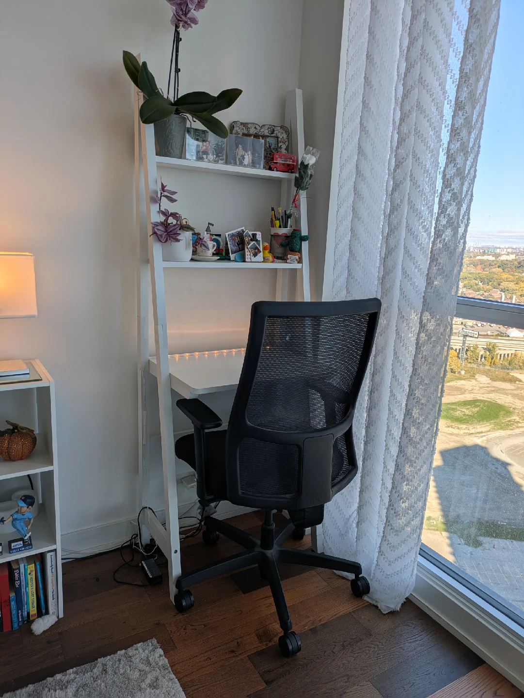 White Ladder Desk with Shelves - photo 3