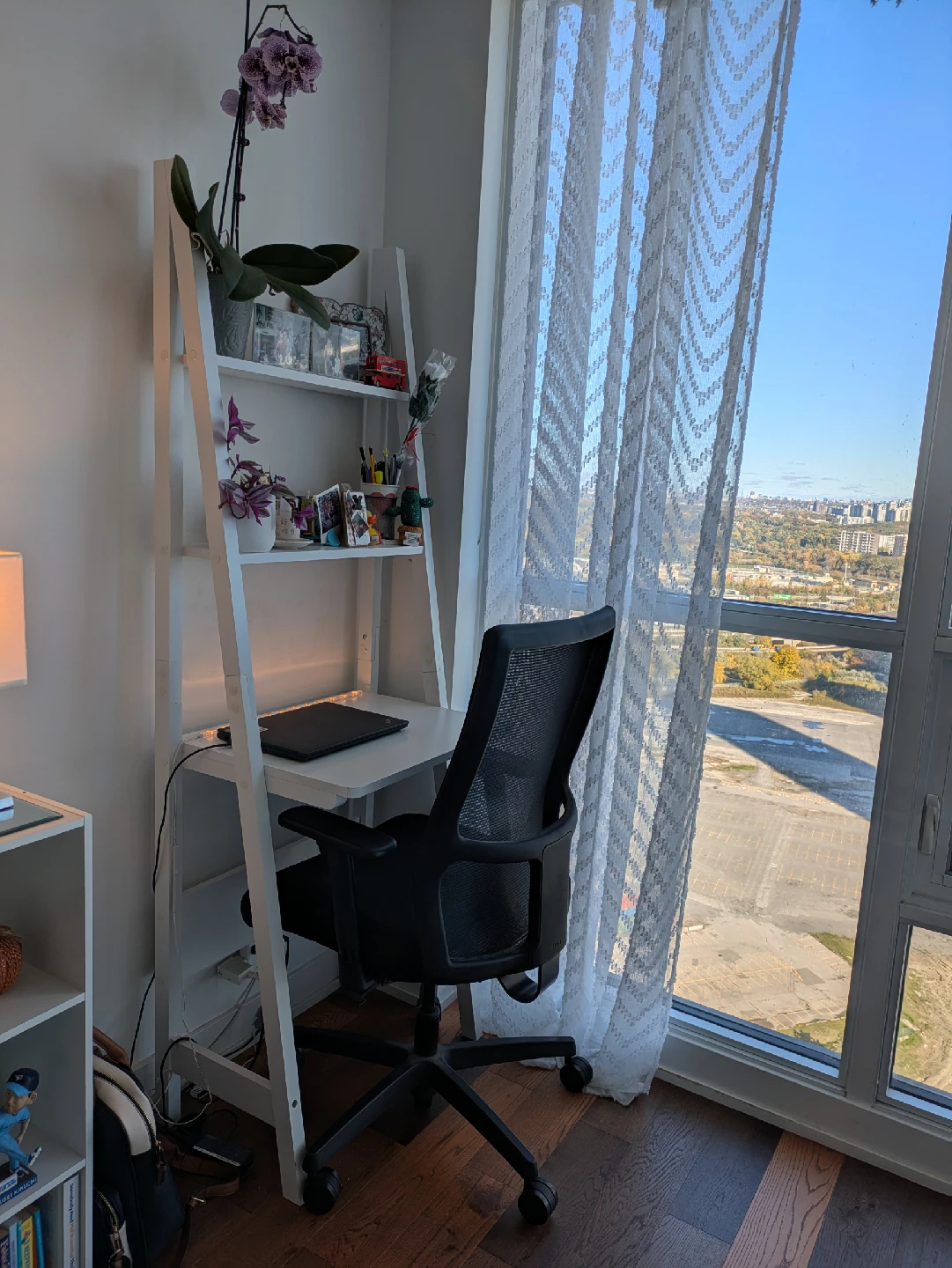White Ladder Desk with Shelves - photo 4