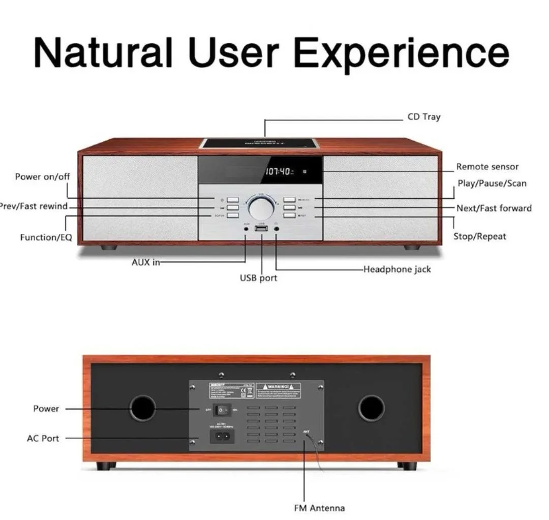 WISCENT Vintage Micro HiFi System WTB-797 image indicator(7)