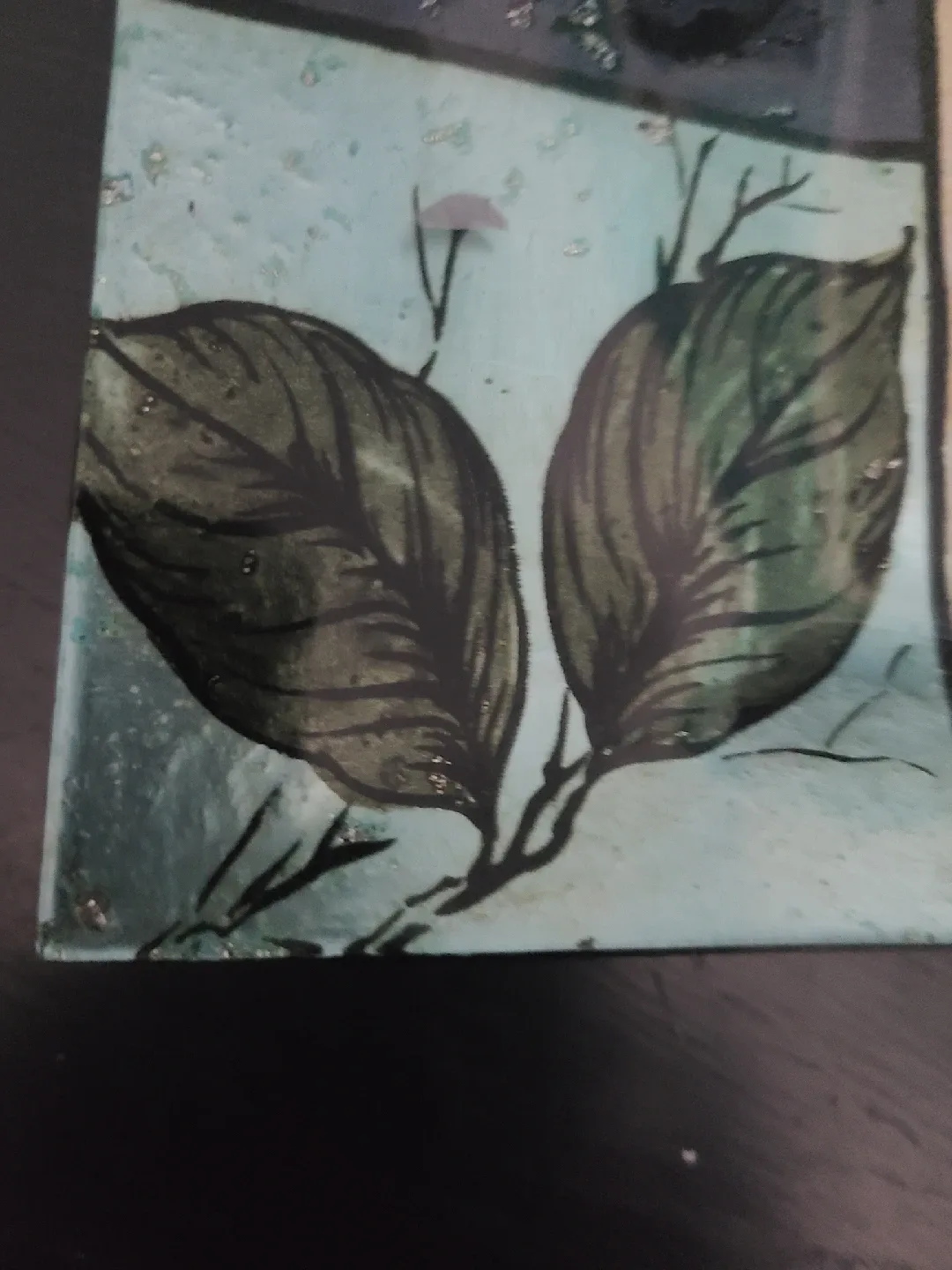 Decorative Butterfly & Floral Glass Tray image indicator(2)