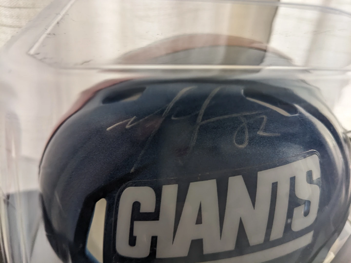 Riddell NFL Giants Mini Helmet Autographed - photo 3