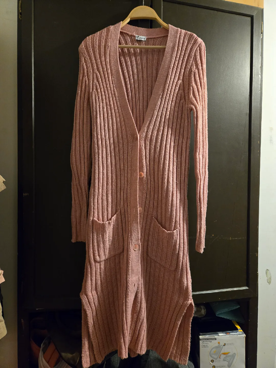 Thyme Pink Knit Cardigan - Size M/M thumbnail