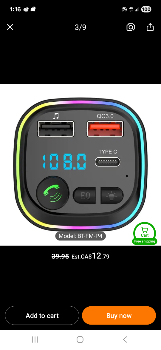 Car Bluetooth FM Transmitter