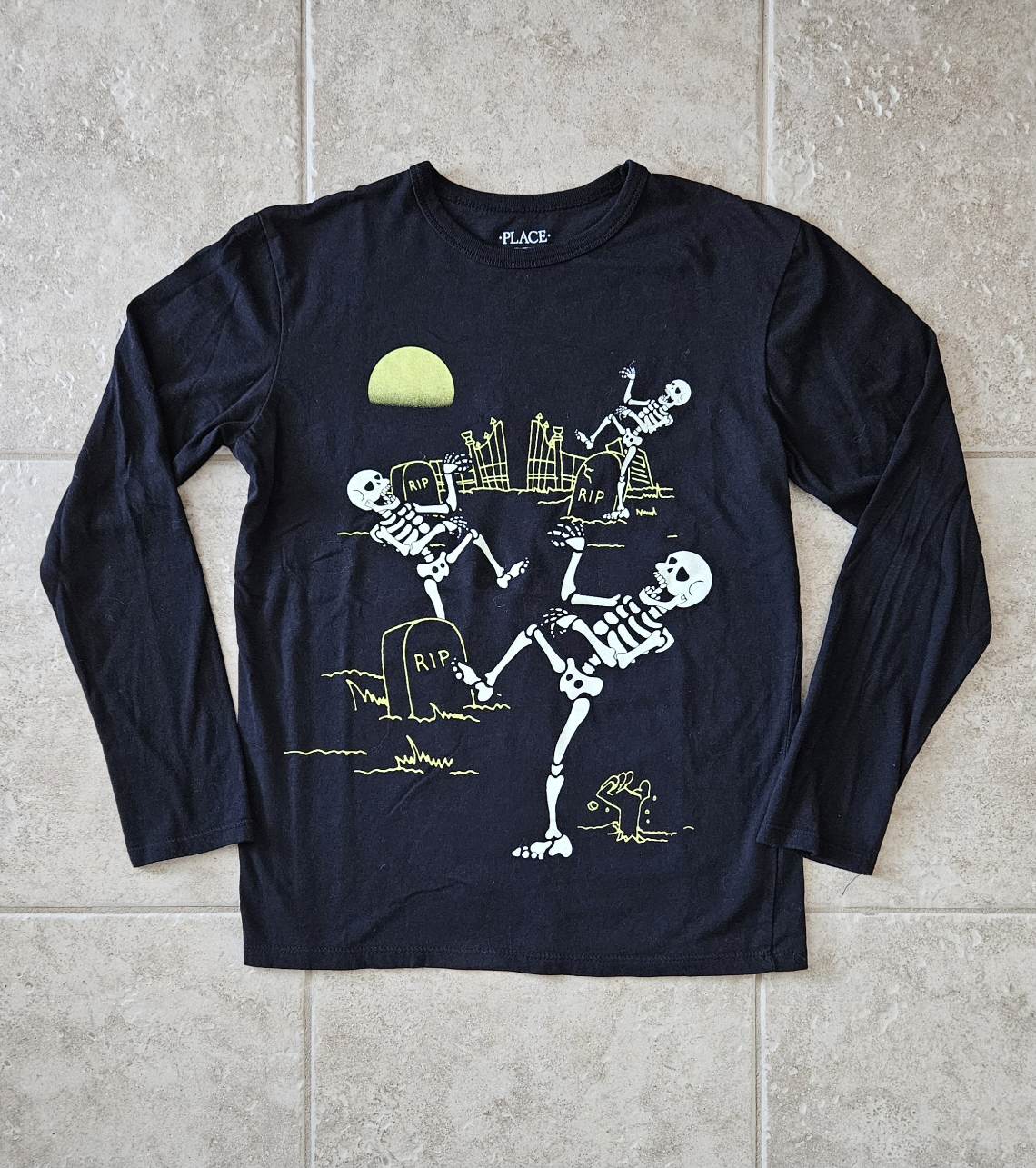 Children's Place Skeleton Long Sleeve Shirt - Size L (10/12)