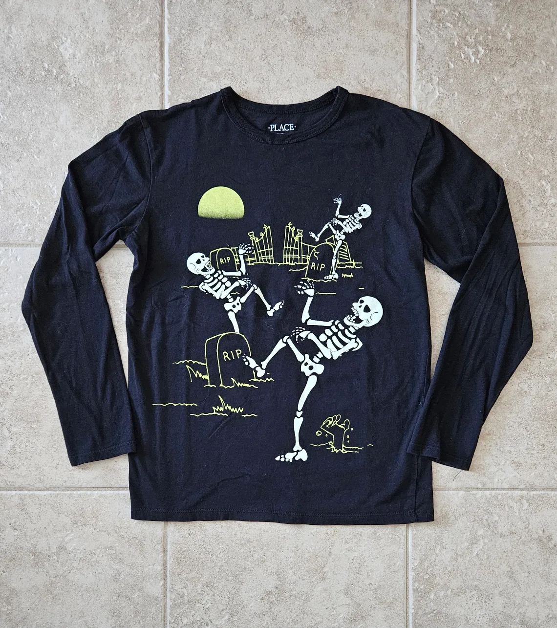 Children's Place Skeleton Long Sleeve Shirt - Size L (10/12) thumbnail