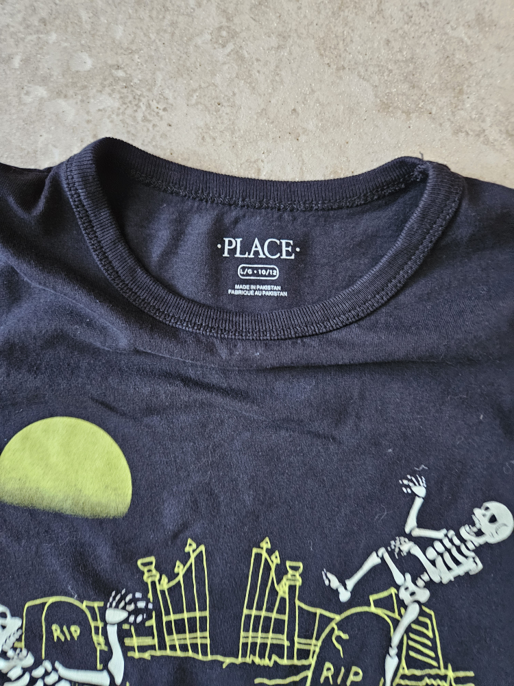 Children's Place Skeleton Long Sleeve Shirt - Size L (10/12) - photo 2