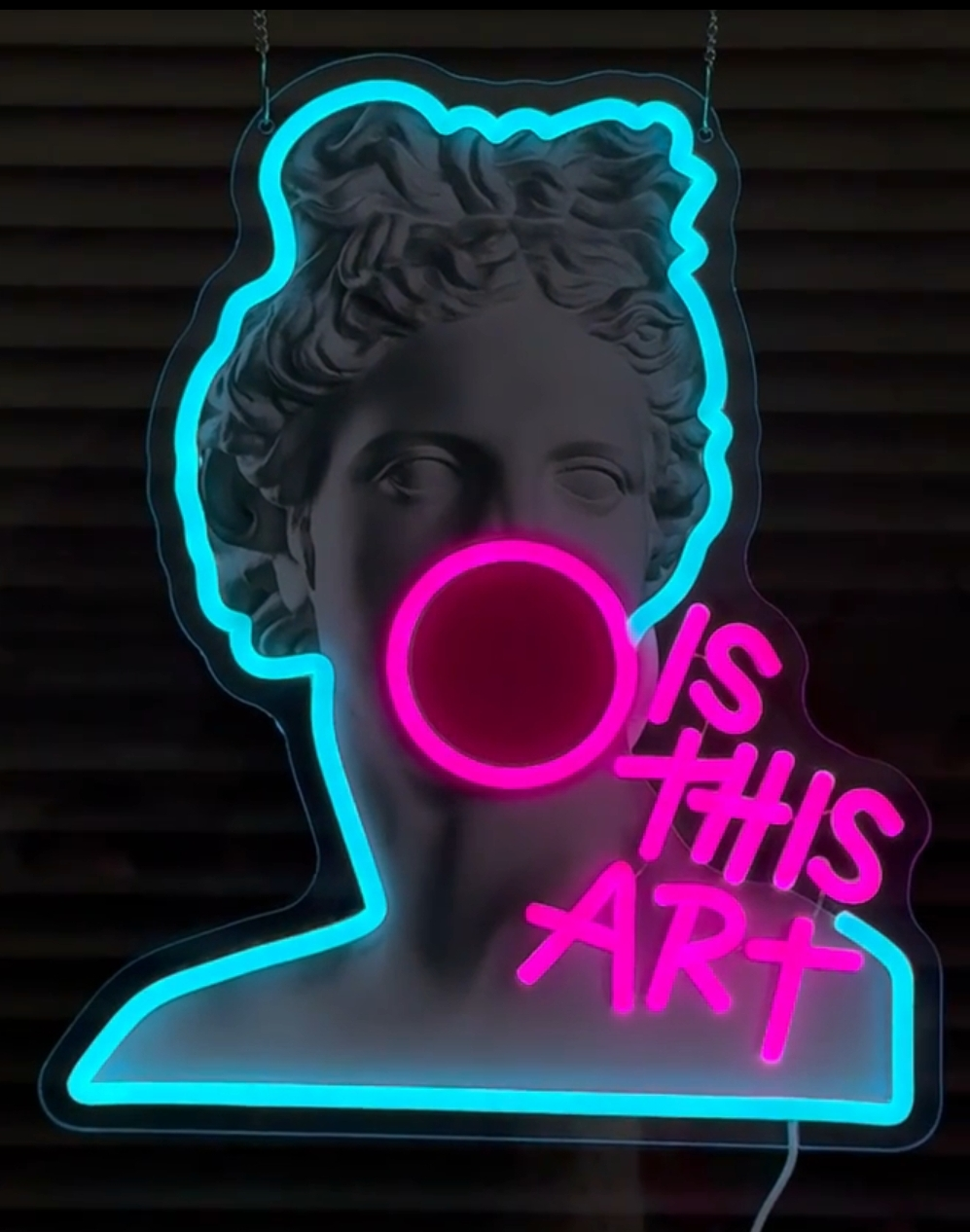 "Is This Art" light up light up pop art  40cm