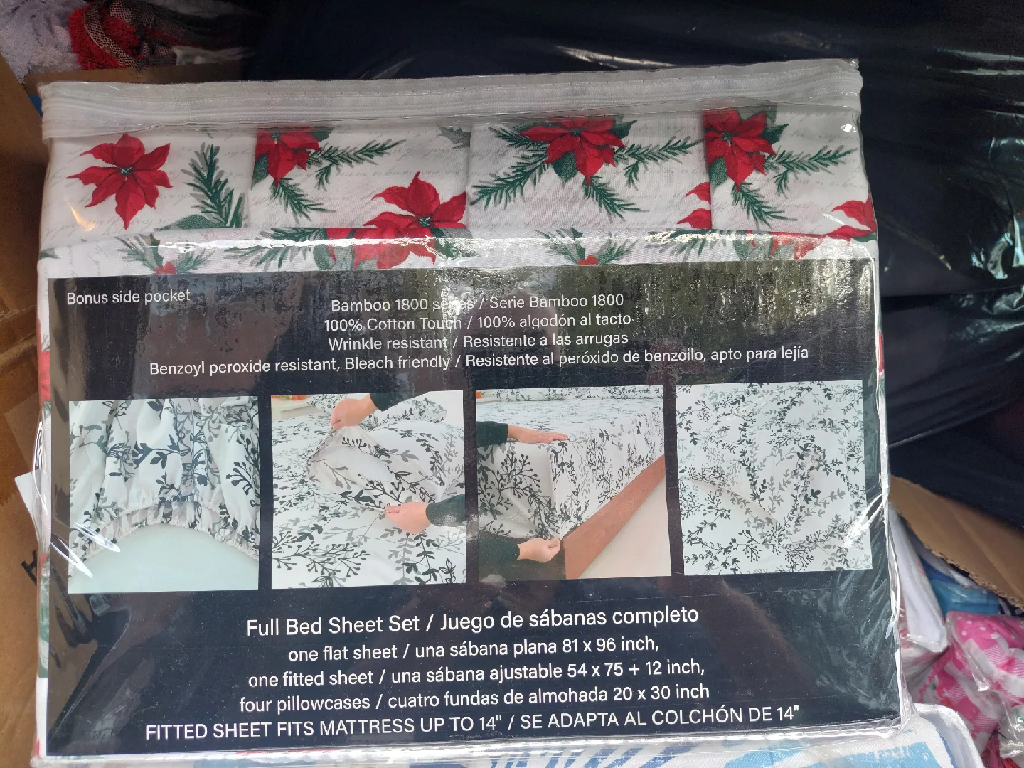 Bamboo 1800 Full Bed Sheet Set - New thumbnail