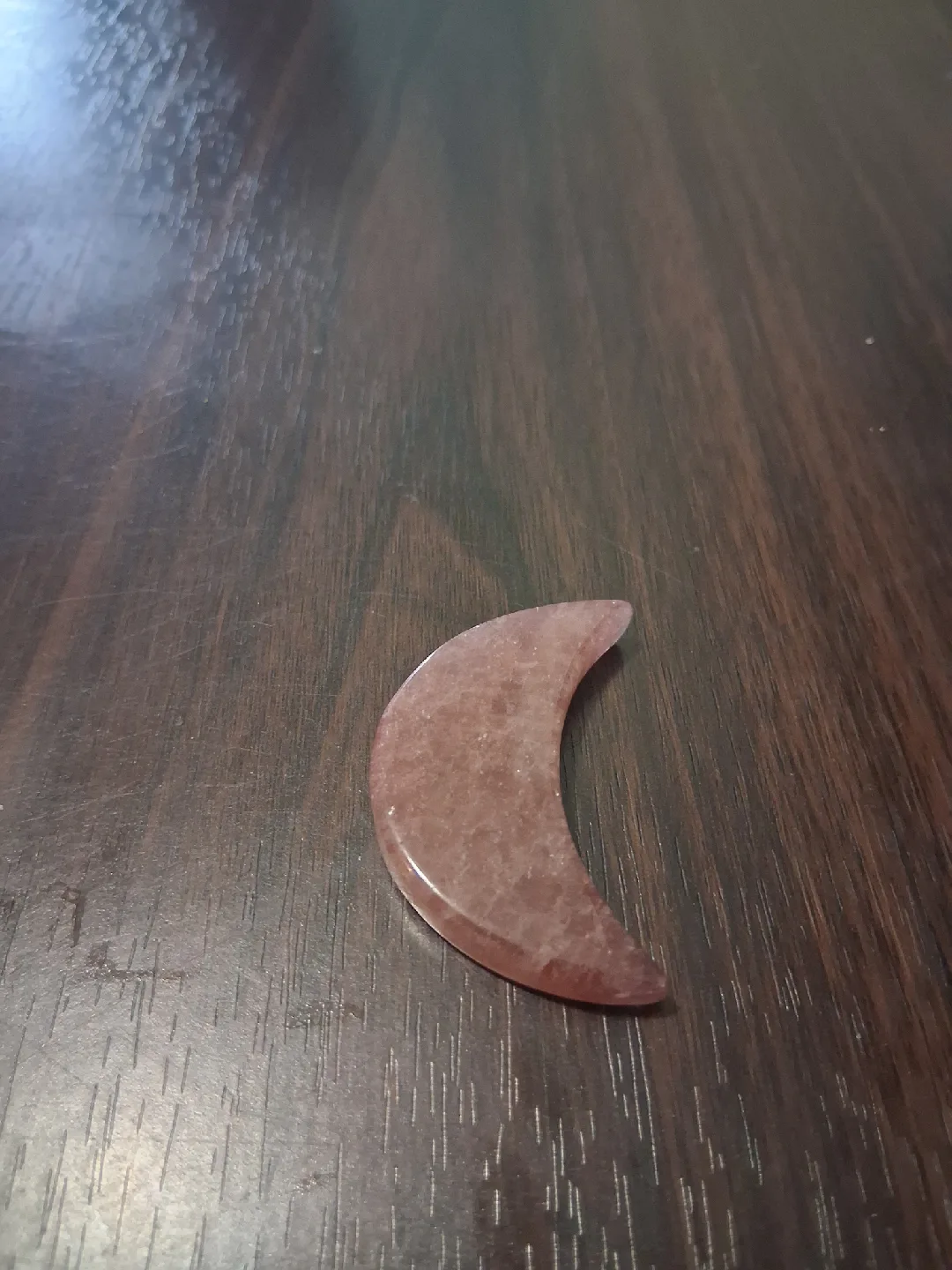 Strawberry Quartz Crescent Moon Stone thumbnail