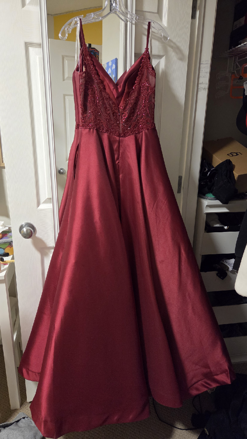 Burgundy Prom Dress - photo 2