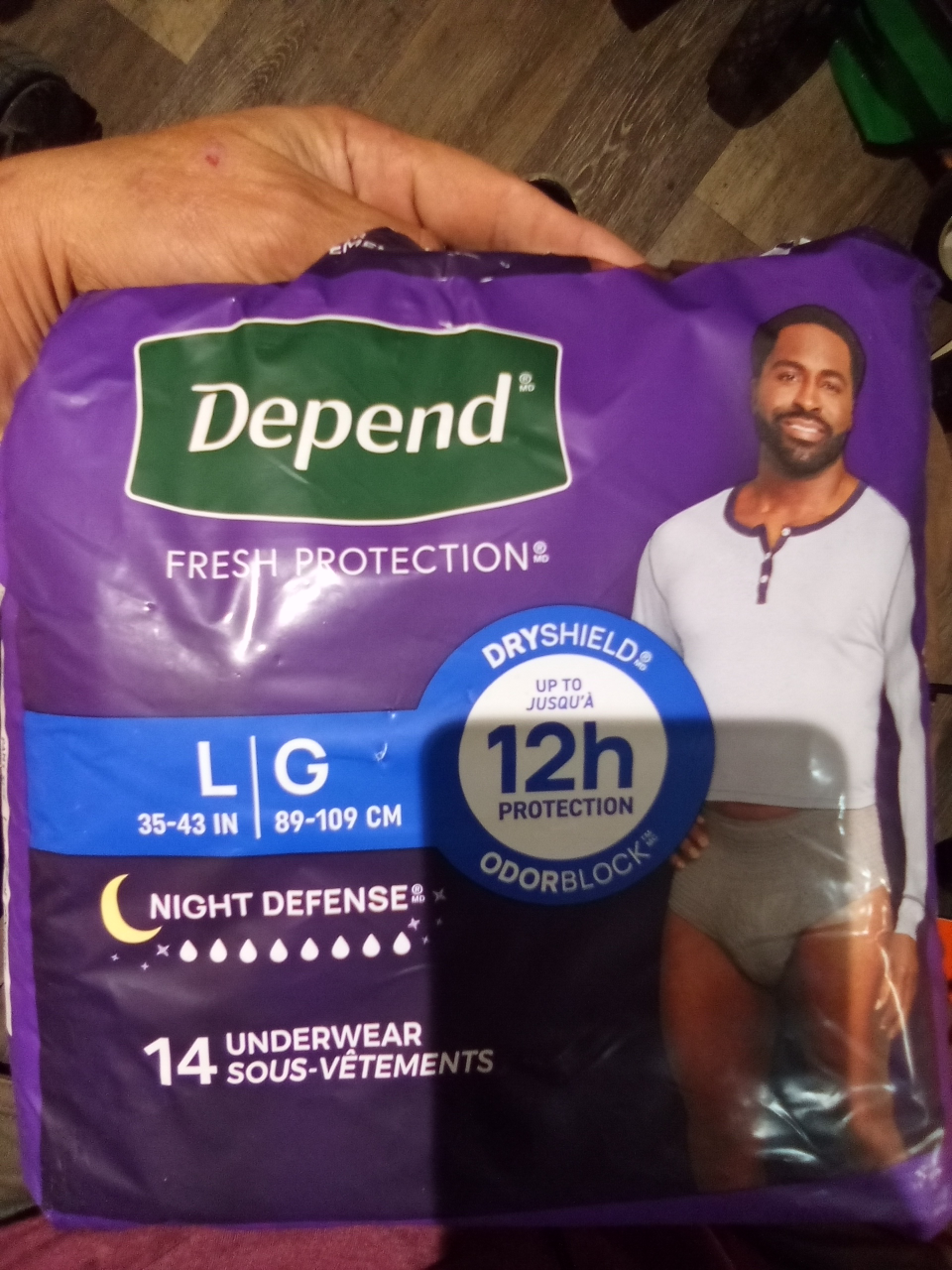 Depend Fresh Protection Underwear - Size L