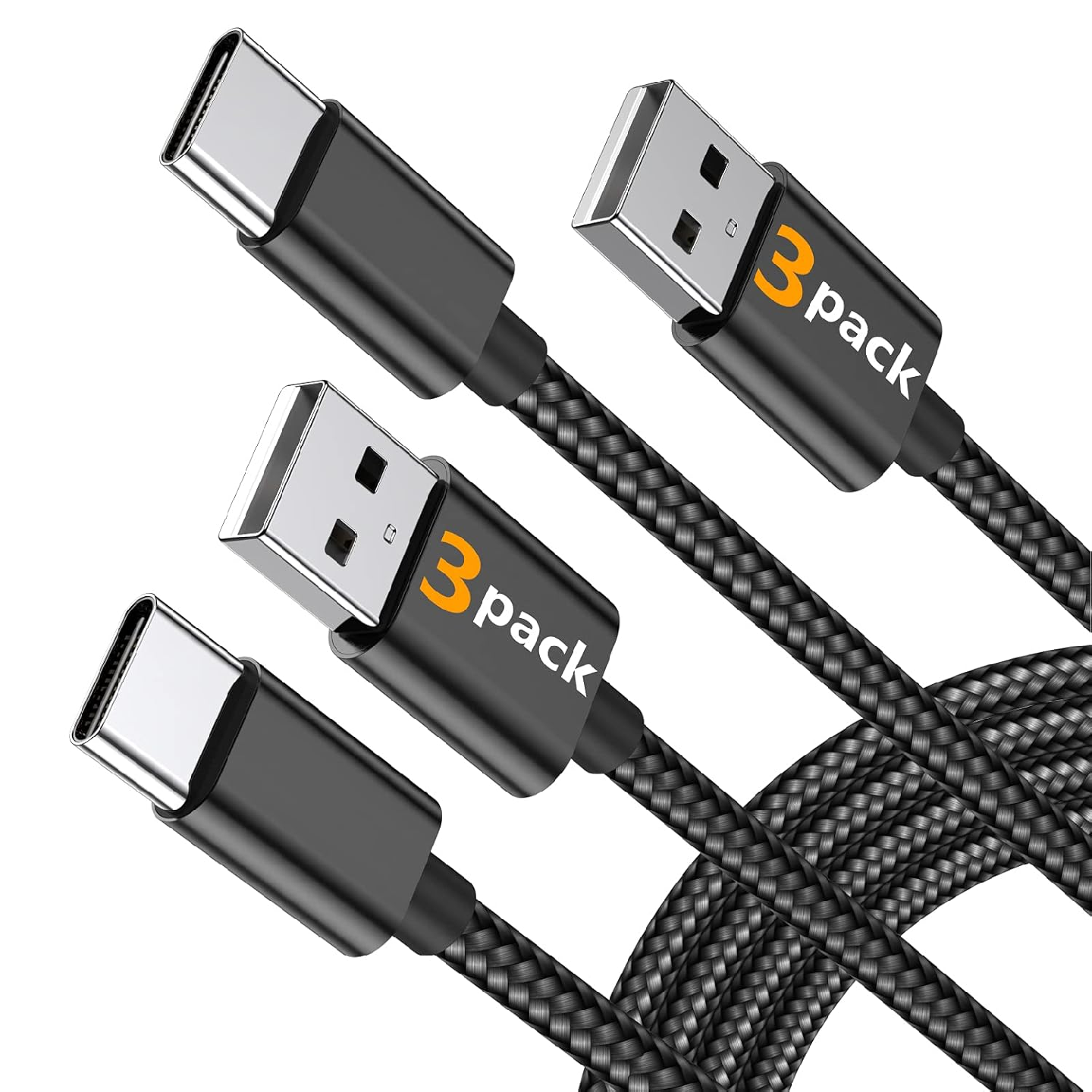 USB C Cable, MARGE PLUS Type C Charging Cable 3 Pack (6Ft)