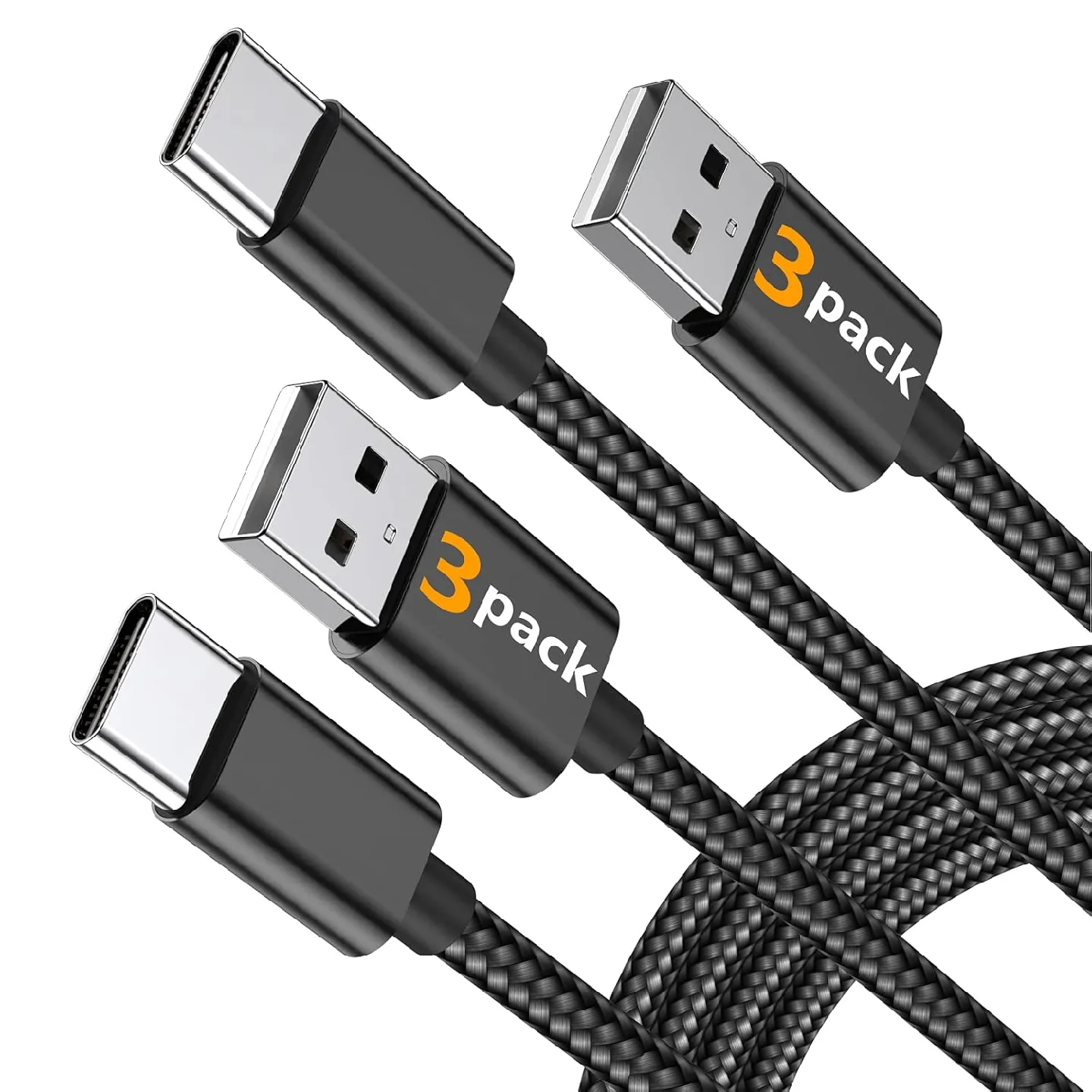 USB C Cable, MARGE PLUS Type C Charging Cable 3 Pack (6Ft) thumbnail