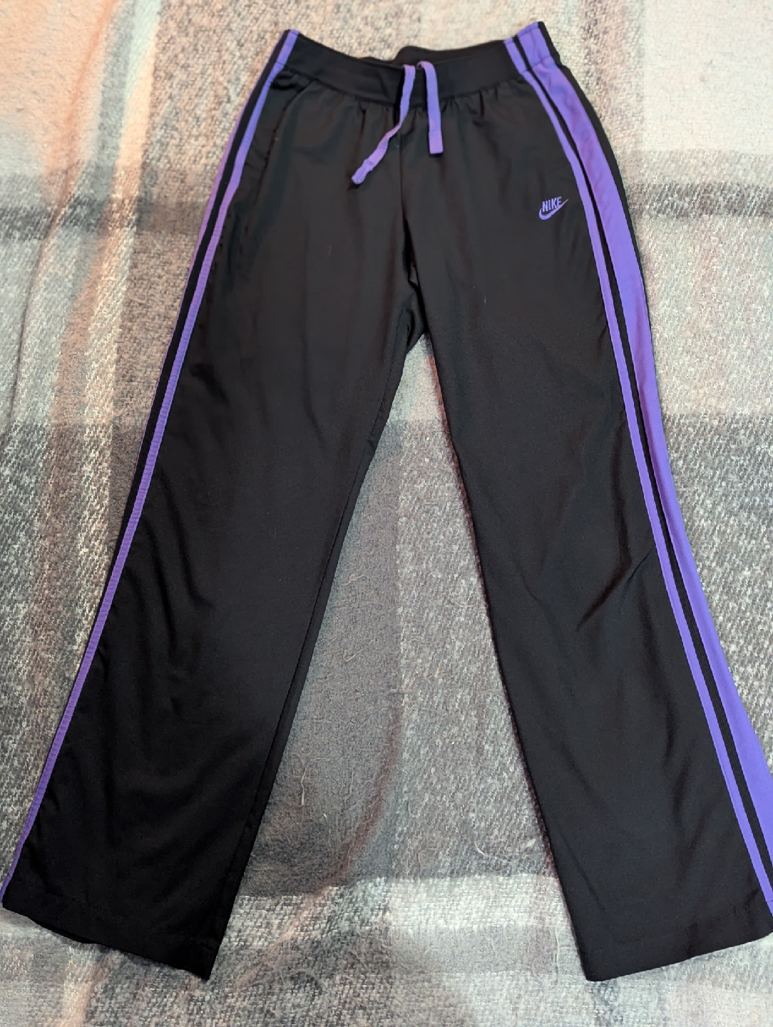 Nike Black & Purple Track Pants