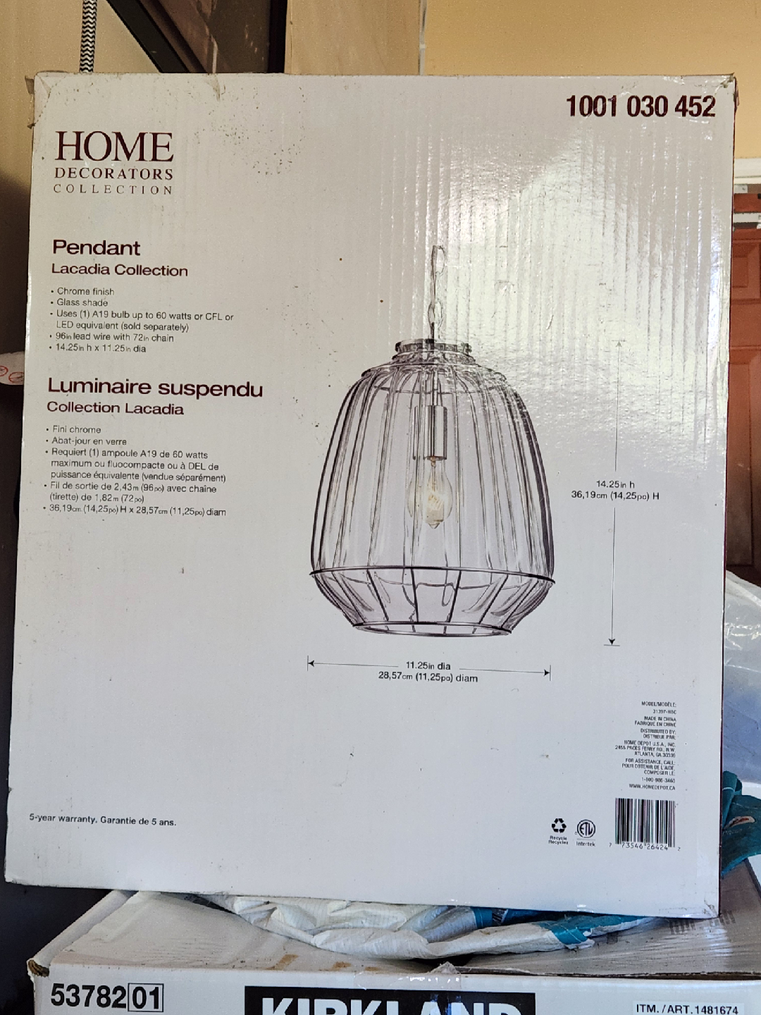 Home Decorators Collection Lacadia Pendant Light