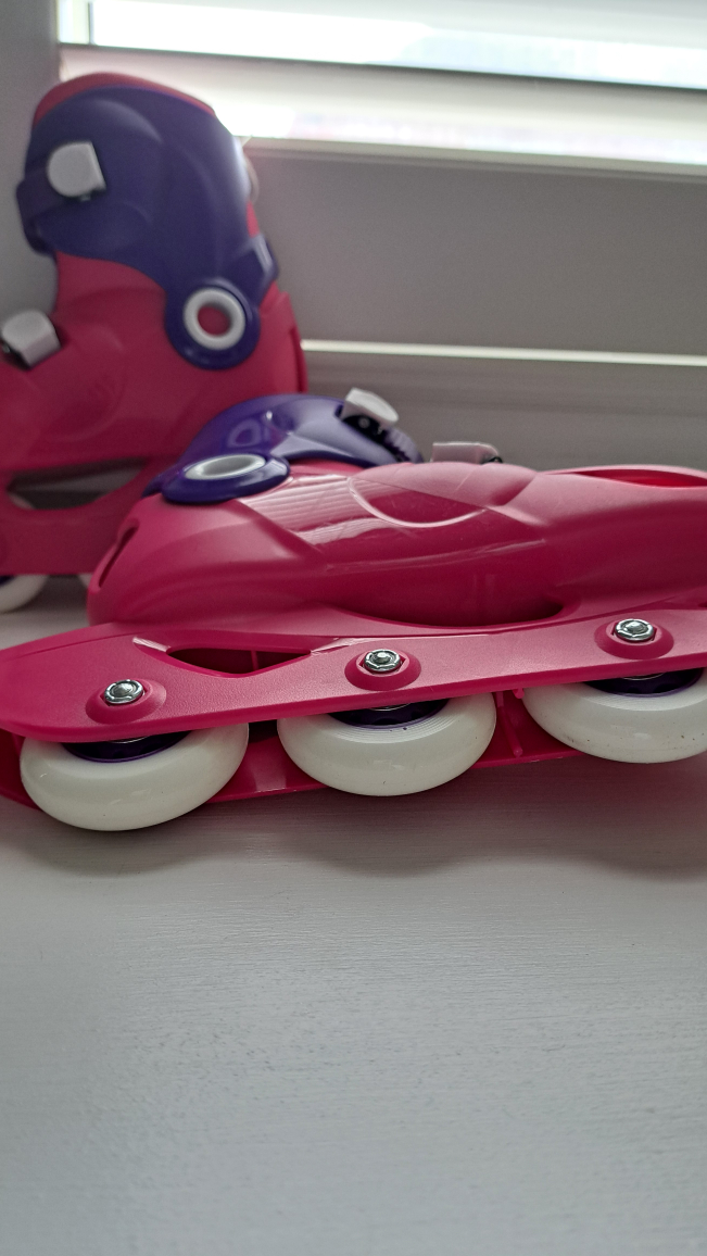 Oxelo Play 3 Girl Pink Roller Skates - US Size 1 - photo 3