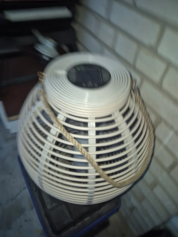 Solar Powered Rattan Style Outdoor Lantern image indicator(3)