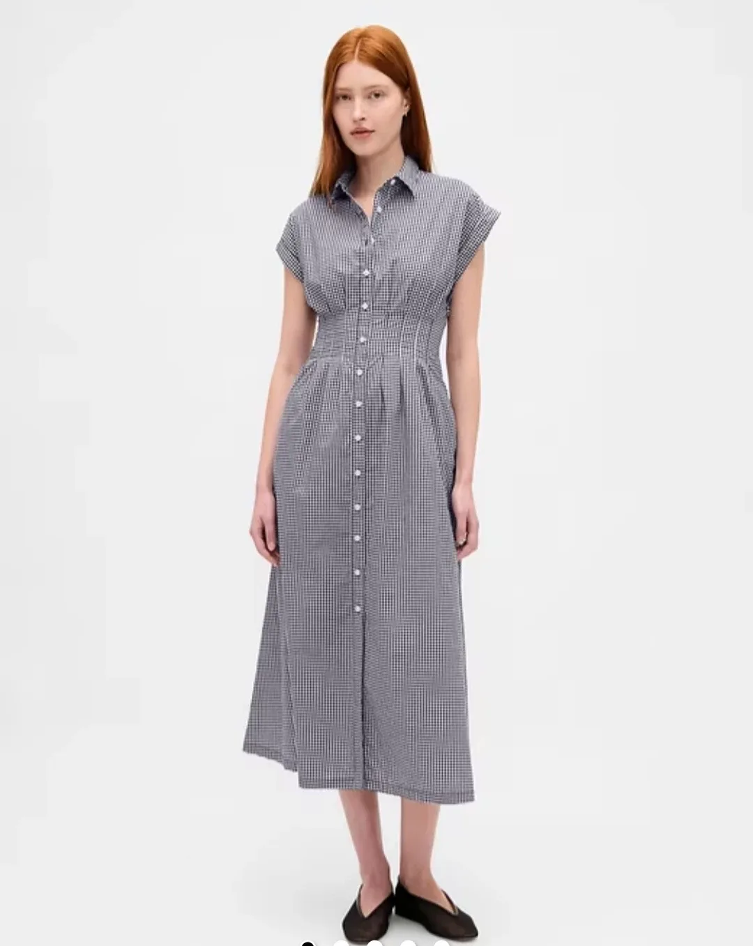NWT GAP Women's Poplin Midi Shirt Dress image indicator(3)