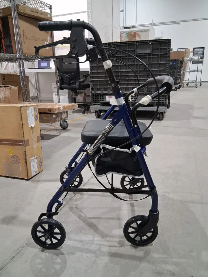 JUNIOR ROLLATOR WALKER UP PADDED SEAT AND ADJUSTABLE HEIGHT image indicator(2)