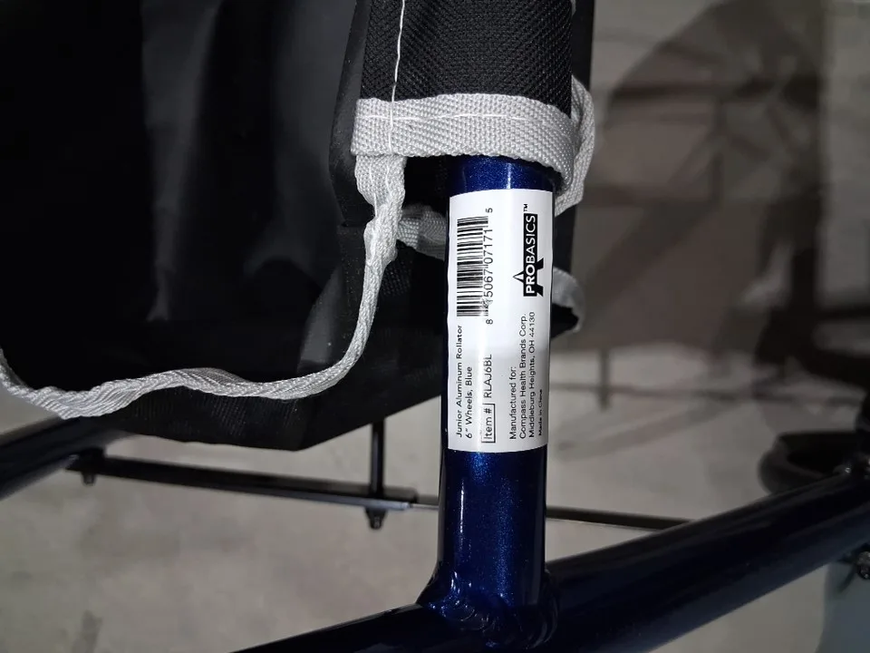 JUNIOR ROLLATOR WALKER UP PADDED SEAT AND ADJUSTABLE HEIGHT image indicator(5)