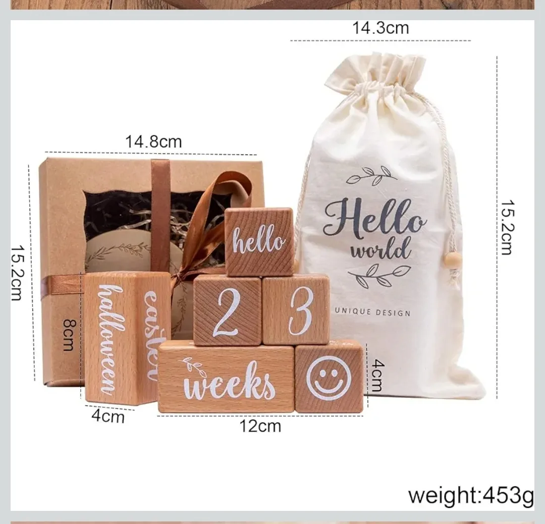 Baby Milestone Blocks - Photo Prop image indicator(4)