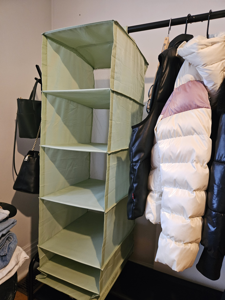 Hanging Closet Organizer - 6 Shelf