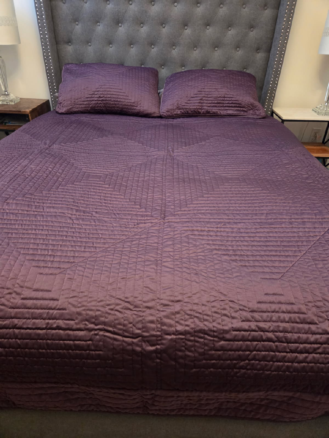 Style Quilted Bedspread - Purple - photo 2