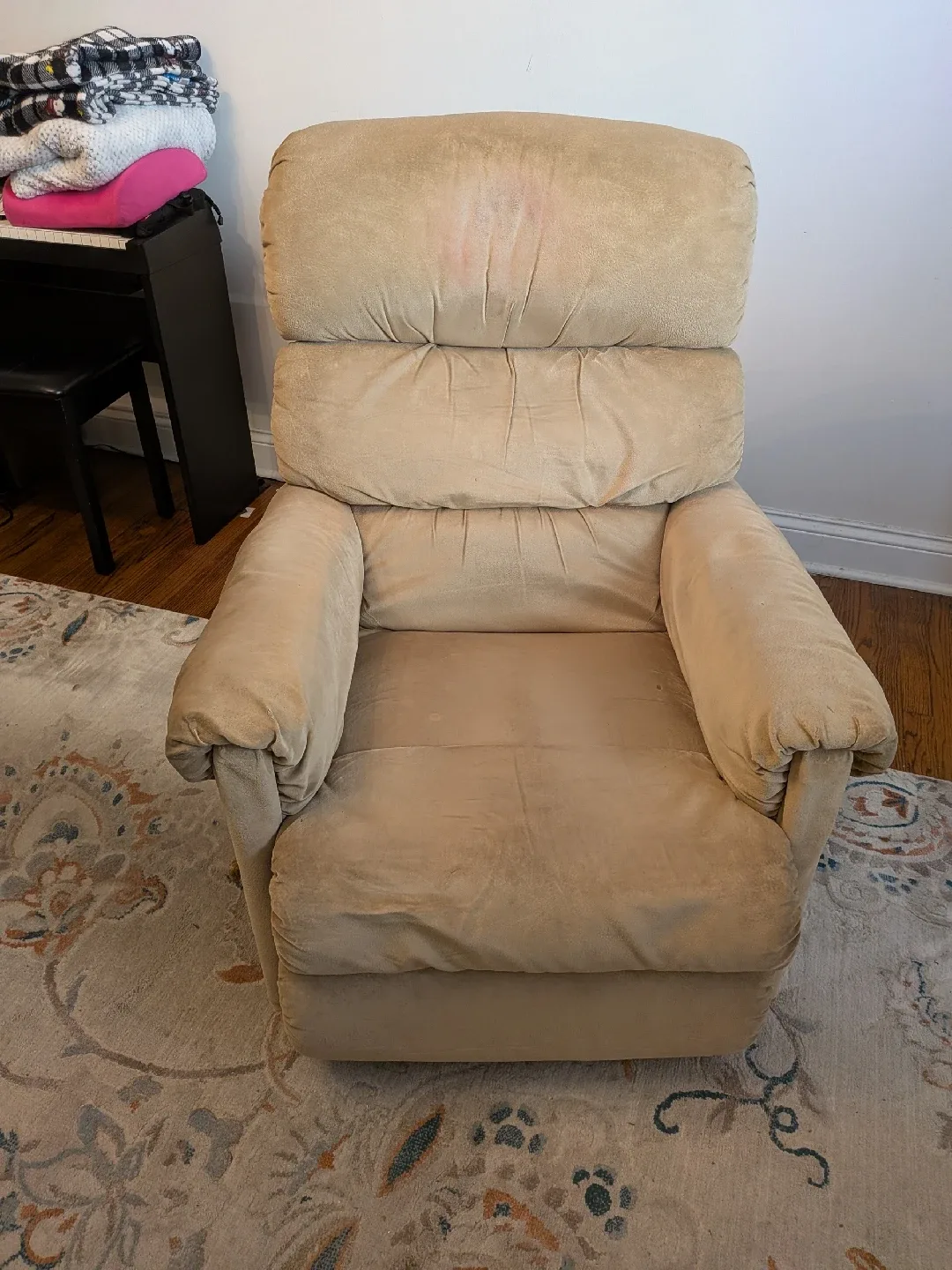 Beige Recliner Rocking Chair thumbnail