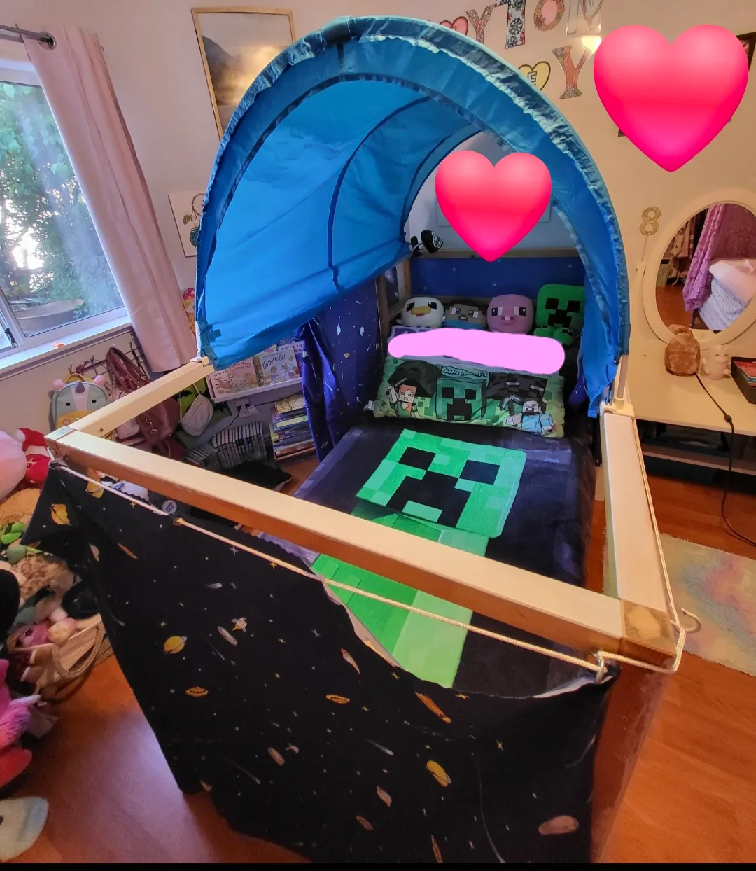 IKEA Kura Bed Frame with Canopy & Curtains image indicator(2)