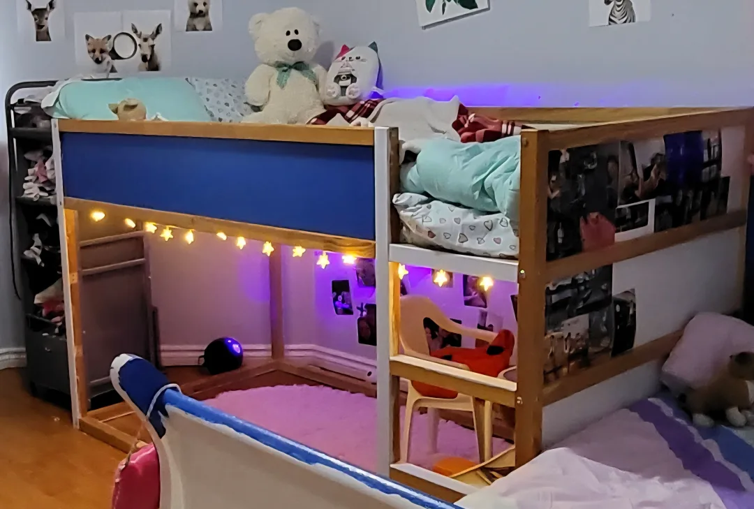 IKEA Kura Bed Frame with Canopy & Curtains image indicator(4)