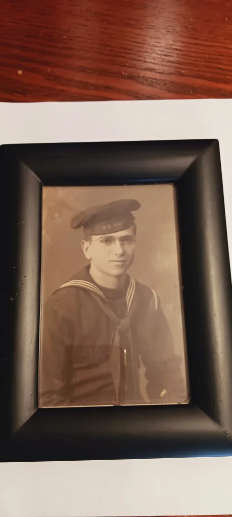 Framed Vintage Photo of US Navy Sailor thumbnail